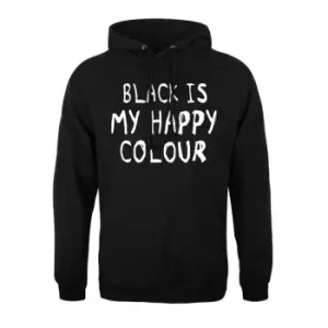 Image of Grindstore Mens Black Is My Happy Colour Hoodie (L) (Black)