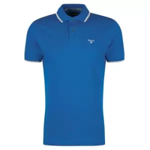Image of Barbour Mens Easington Polo Monaco Blue Medium