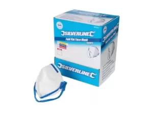 image of Silverline 868550 Fold Flat Face Mask FFP2 NR 50 pack