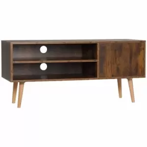 image of HOMCOM TV Unit Cabinet For TVs Up To 55" Brown