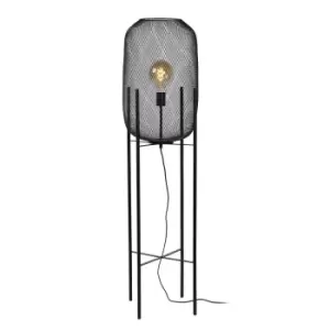 image of Mesh Vintage Floor Lamp - Ø35cm - 1xE27 - Black