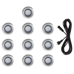 Image of 3m Extension with a Pack of 10 x 40mm White Decking Lights