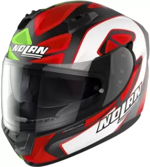 image of Nolan N60-6 Gemini Replica D.Petrucci Misano Helmet, white-pink-green, Size L, white-pink-green, Size L