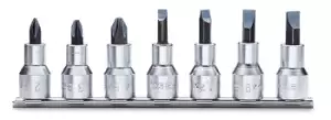 Image of Beta Tools 920LH/SB7 7pc 1/2" Sq Dr Phillips & Flat/Slot Bit Socket Driver Set