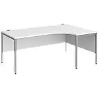 image of Dams International Right Hand Ergonomic Desk MB18ERSWH 1,800 x 1,200 x 725 mm