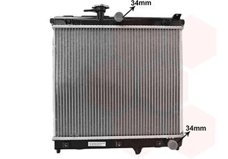 Image of VAN WEZEL Engine radiator VAN WEZEL 52012710