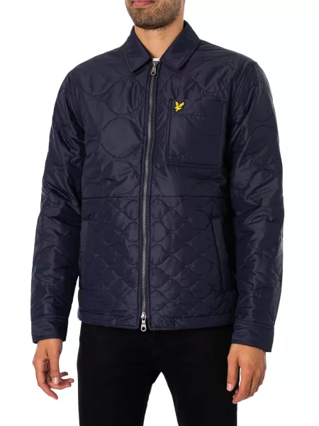 Image of Lyle & Scott Quilted Overshirt Dark Navy S