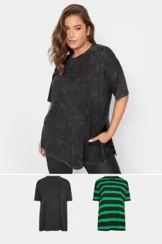 Image of 2 Pack Oversized Boxy T-Shirt