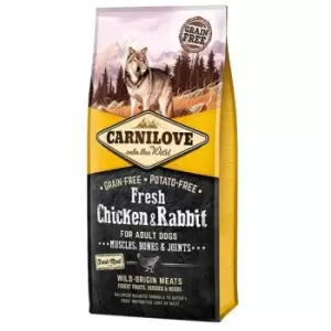 Image of Carnilove Fresh Chicken and Rabbit Adult Dog Food 12kg