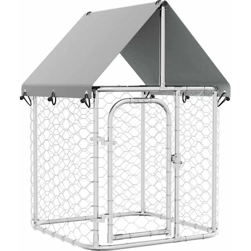 Image of VIDAXL Outdoor Dog Kennel with Roof 100x100x150cm vidaXL 8720286705049