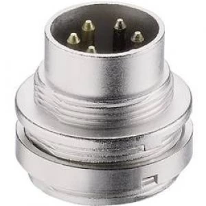 Image of DIN connector Plug vertical mount Number of pins 12 Silver Lumberg SFV 120