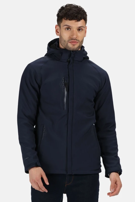 Image of Regatta Professional Mens Repeller Warm Hooded Softshell Jacket XXL - Chest 46-48' (117-122cm) NAVY TRA660-540-XXL