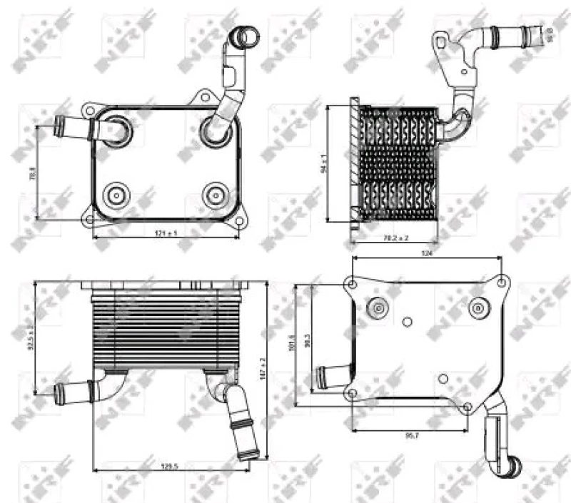 Image of NRF 31266 Oil Cooler Aluminium Oil Cooler,engine oil (469)