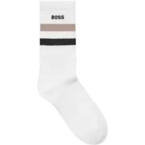 image of Boss QS Rib Stripe CC 10242900 01 - White