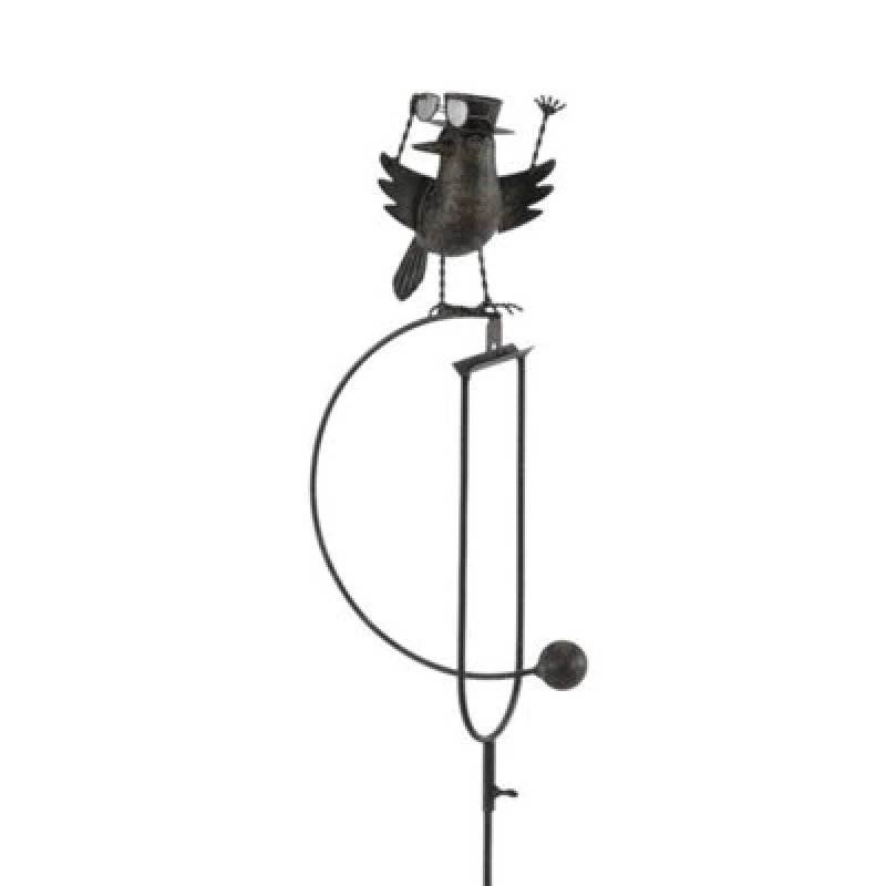 Image of Minster Bird Rocker Garden Stake - Metal - L5 X W10 X H44 Cm