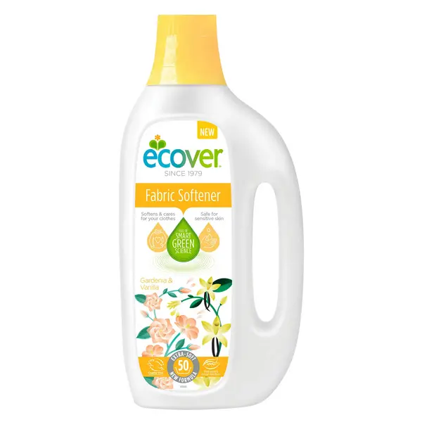 image of Ecover Fabric Softener Conditioner Apple Gardenia & Vanilla 1.5L