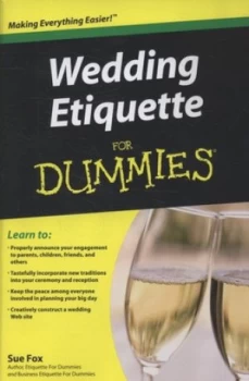 Image of Wedding Etiquette for Dummies by Sue Fox Paperback