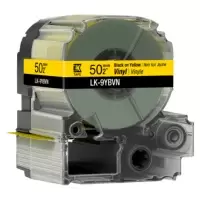 Image of Epson LK-9YBVN Black on Yellow 50mm x 7m Labelling Tape