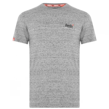 Image of Superdry Orange Label Vintage Embroidered T-Shirt - Grey Marl, Size 2XL, Men