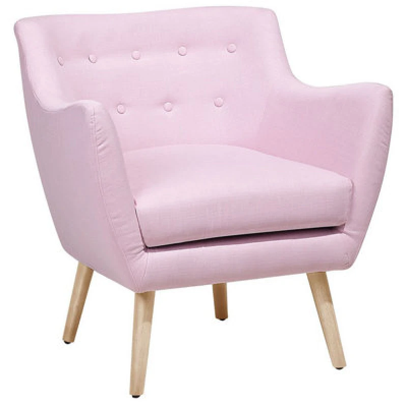Image of Beliani Armchair Drammen Fabric Pink