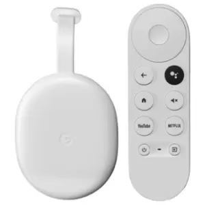 image of Chromecast with Google TV (2020) and Voice Remote - White