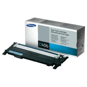 Image of Samsung CLT-C406S/ELS Cyan Laser Toner Ink Cartridge