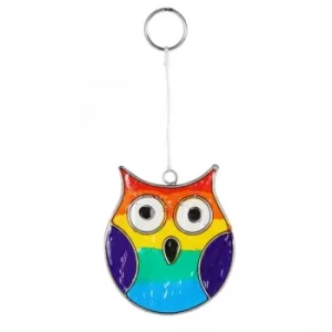 Image of Rainbow Owl Suncatcher