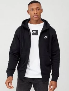 Image of Nike Sportswear Club Fleece Full Zip Hoodie - Black