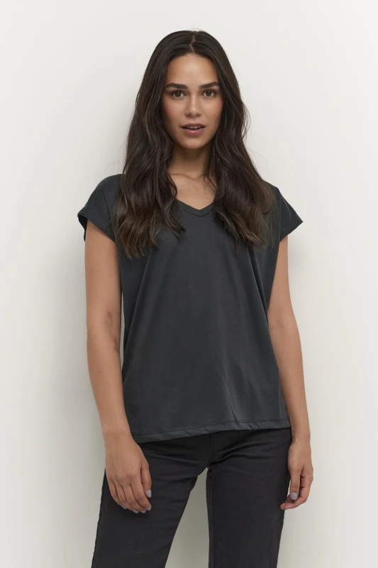 Image of Kaffe Womens T-Shirt KAFFE Lise Noir Female XL