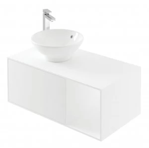 Image of Wickes Eli White Matt Wall Hung Wall Unit - 900 mm