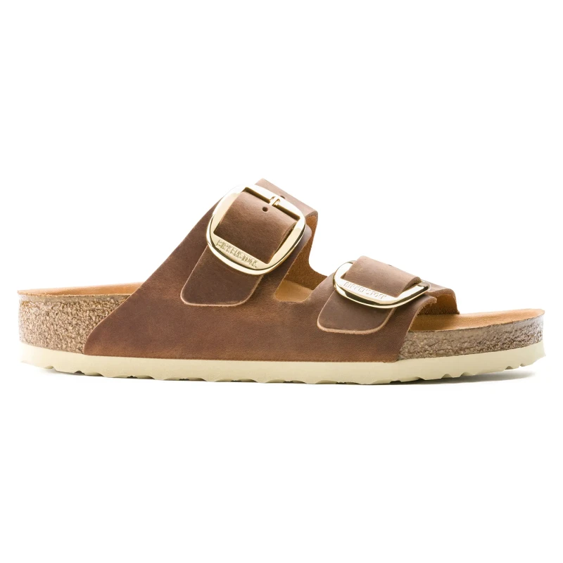Image of Birkenstock Arizona Big Buckle Leather Sandals Cognac female 5.5 (39)