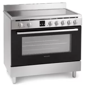 Image of Montpellier MR90CEMX 90cm Ceramic Single Range Cooker - Stainless Steel