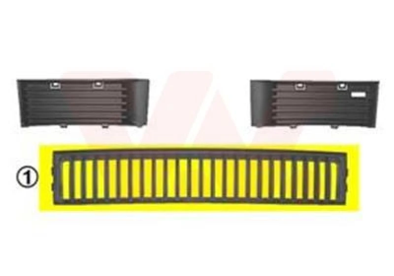 Image of VAN WEZEL Bumper grill VAN WEZEL 7625590