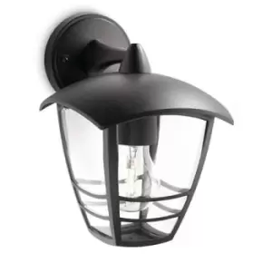 Image of Philips myGarden 1x 60W Creek Wall Lantern Black - 153813016