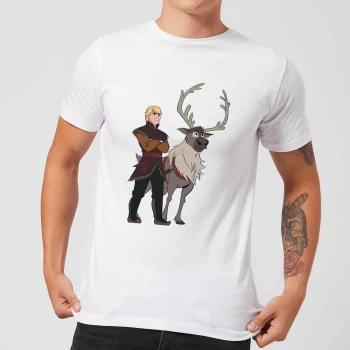 Image of Frozen 2 Sven And Kristoff Mens T-Shirt - White - XS