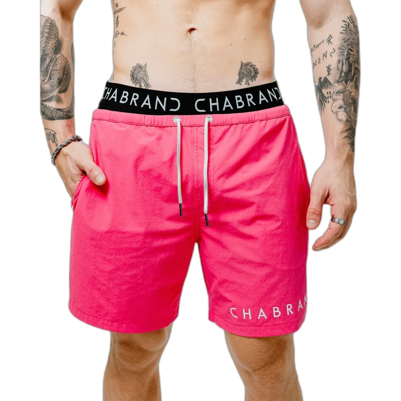 Image of Wide elastic swim shorts Chabrand Rose Male L