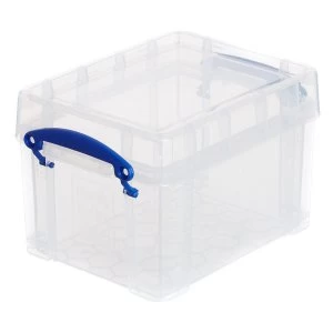 image of Really Useful Clear Plastic Storage Box 3L