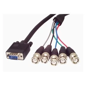 Image of StarTech 6ft Coax HD15 VGA to 5 BNC