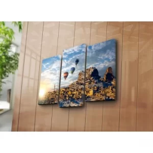 Image of 3KBPAT-23 Multicolor Decorative Canvas Painting (3 Pieces)