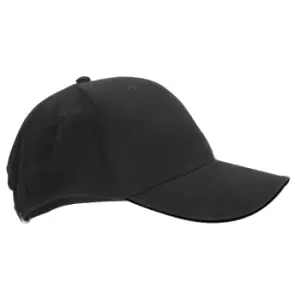 Image of Beechfield Adults Unisex Athleisure Cotton Baseball Cap (Pack of 2) (One Size) (Graphite Grey/Black)