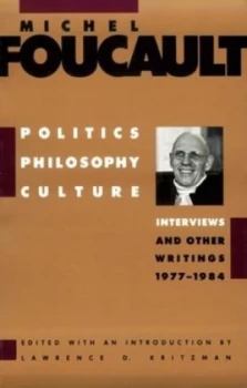 Image of Politics Philosophy Culture by Michel Foucault Paperback