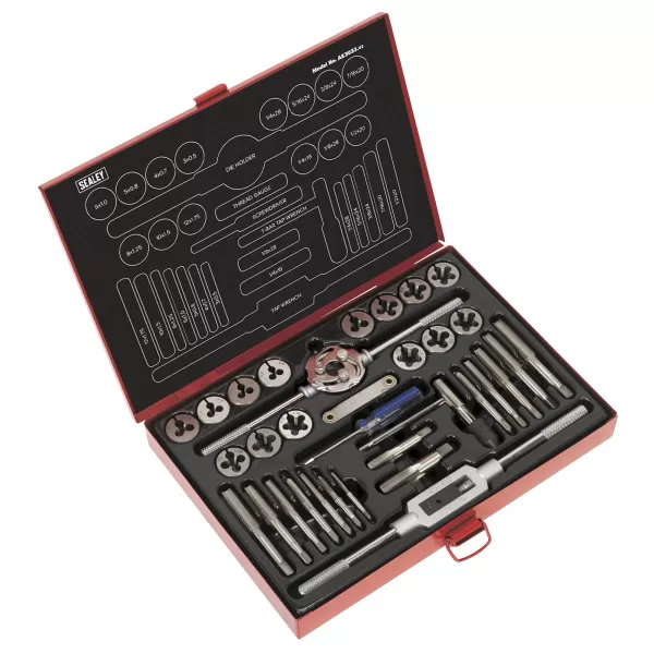 Image of Genuine SEALEY AK3033 Tap & Die Set 33pc Split Dies Metric/UNF/BSP
