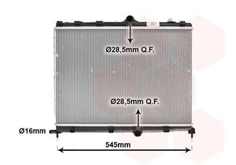 Image of VAN WEZEL Engine radiator VAN WEZEL 09012715