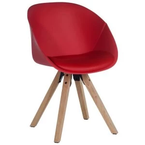 Image of Teknik Pyramid 2 Pack Padded Tub Chairs - Red