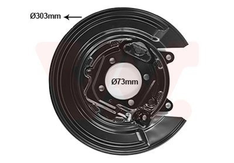 Image of VAN WEZEL Brake disc backing plate VAN WEZEL 5393376