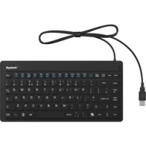 image of Keysonic KSK-3230IN (UK) USB Keyboard English (UK), QWERTY Black Silicone cover, Water-proof (IPX7)