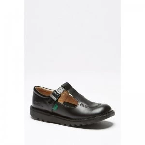 Image of Infant Girls Kickers T-Bar Junior Black Shoes