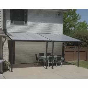 Image of Palram - Canopia Feria Patio Cover 3X7.30 Grey Clear