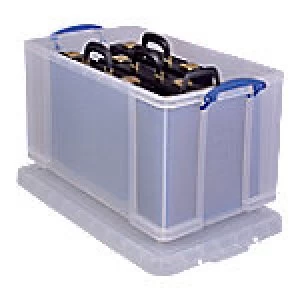 Image of Really Useful Boxes Storage Box 84 L Transparent Polypropylene 44 x 71 x 38 cm