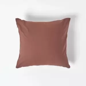 Image of Chocolate Continental Egyptian Cotton Pillowcase 200 Thread Count, 40 x 40cm - Chocolate - Chocolate - Homescapes